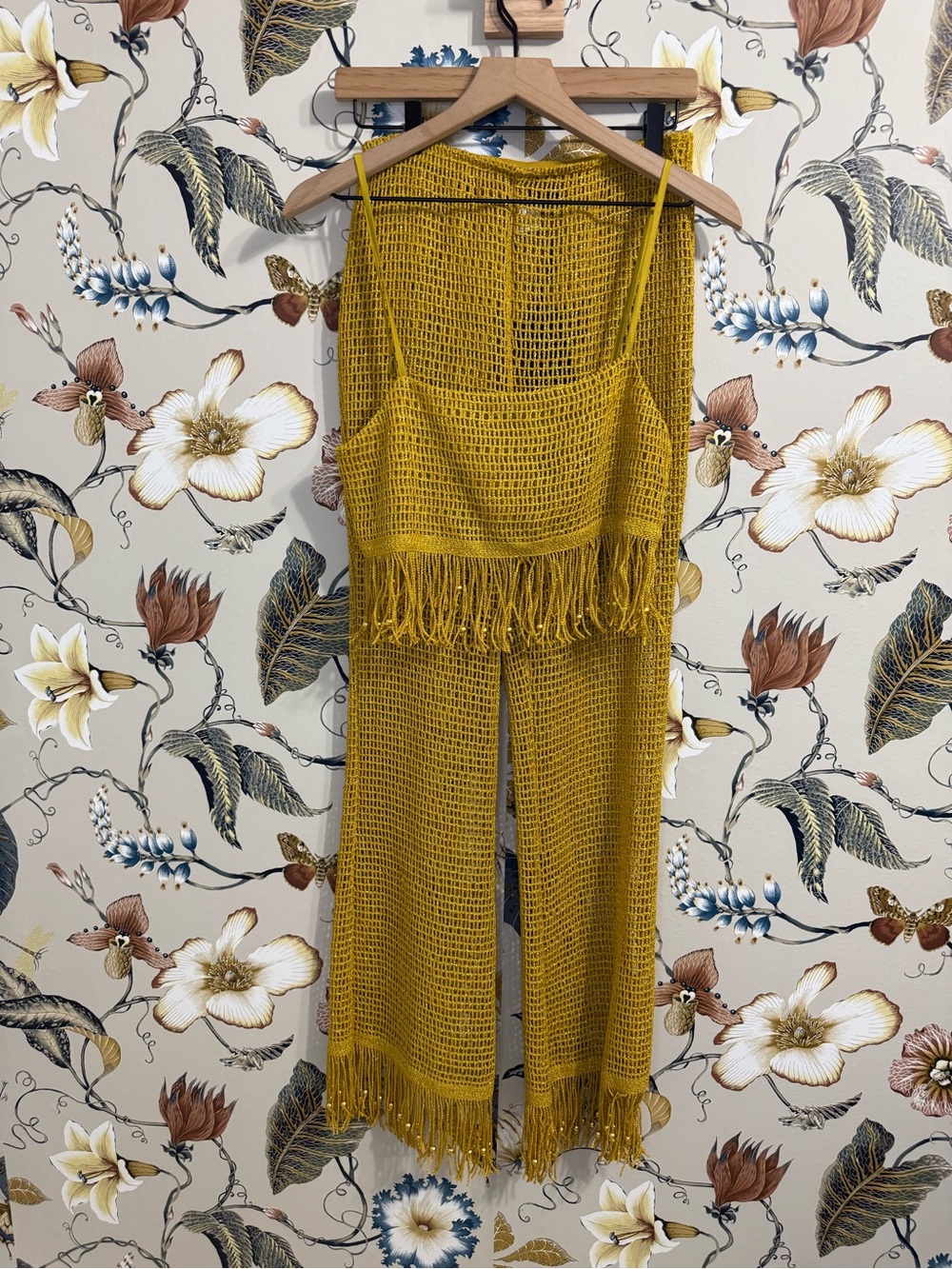 Fashion Nova Nova Luxe  Set Bohemian Dreams Crochet Crop Top & Pants Size S/M - Picture 5 of 13